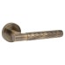 Exel Antique Brass Diamond Door Handles on Round Rose - Luna Range 