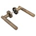 Exel Antique Brass Diamond Door Handles on Round Rose - Luna Range 