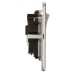 Knightsbridge 13A 1 Gang Screwless Flat Plate DP Switched Socket - Brushed Chrome with Grey Insert