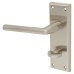 Serozzetta by Carlisle Brass Satin Nickel Bathroom Door Handle - Dieci Range - 150 x 50mm