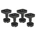Square Adjustable Cabinet Furniture Legs - 90-120mm - Plastic - Pack of 4