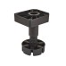 Square Adjustable Cabinet Furniture Legs - 90-120mm - Plastic - Pack of 4