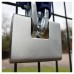 Armoured Shutter Lock - 80mm Body - 15 x 30mm Shackle - Keyed Alike Key 1 - Silver