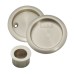 FVG Round 3 Piece Flush Handle Set - Satin Nickel