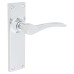 Hampstead Polished Chrome Latch Door Handle - Buckingham Range - 152 x 41mm