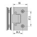 Bohle Bilbao Select Glass to Glass Shower Hinge - 90° - 8-12mm Glass - Polished Chrome