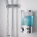 Croydex Euro Wall Mounted Duo Soap Dispenser - 130 x 80 x 200mm - Chrome