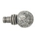 Olde Forge Beaten Ball Curtain Finials - Pewter 