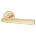 Exel Satin Brass Door Handles on Round Rose - Emily Range 
