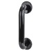 Hoppe AR602/300 Nylon D-Bar Door Pull Handle on Rose - Screw Fix - 300mm c/c - Ebony Black