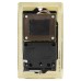 Knightsbridge 115/230V Flat Plate Dual Voltage Shaver Socket - Brushed Brass with Black Insert