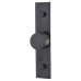 Frelan Hoxton Sturt Cabinet Knob on Rushton Backplate - 30mm Diameter - Matt Black
