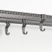 elfa Garage+ Storage Top Track System - Hook for Ventilated Wire Shelf - Matt Grey - Pack of 3