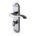 M Marcus Satin Chrome Scroll Bathroom Door Handle - Aurora Range - 183 x 42mm