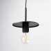 Exel Savaneta Knurled Ceiling Light Pendant - Matt Black Fittings and Plate