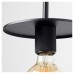 Exel Savaneta Knurled Ceiling Light Pendant - Matt Black Fittings and Plate