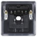 Knightsbridge 20A Round Edge Flex Outlet Plate - Matt Black