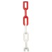 Plastic Chain - 6mm Link - 5m Length - Red/White