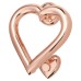 Heart Door Knocker - 120 x 110mm - Polished Copper