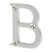 63mm Screw Fix Door Letter - B - Polished Chrome