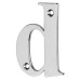 77mm Screw Fix Door Letter - d - Bright Chrome