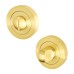 Exel Morgan Bathroom Lock Door Handle on Rose Kit - Satin Brass