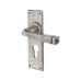 Olde Forge Pewter Euro Lock Door Handle - York Range - 152 x 48mm