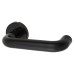 Hoppe AR600/20 Ebony Black Nylon Steel Core Safety Door Handle on Rose - Paris Range 