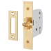UNION 2426 3 Lever Sliding Door Lock - 77.5mm Case - 57mm Backset - Polished Brass