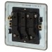 Knightsbridge 10AX 1 Gang Triple Pole Fan Isolator Switch - Matt Black