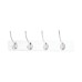 Exel Hat & Coat Hook Rail - 450 x 70 x 15mm - 4 Hooks - Cream Board with Polished Chrome Hooks