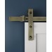 FVG Barn Strap Sliding Door Gear - Face Mounted - 2000mm Track - 120kg Max Door Weight - Ant Brass
