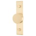 Frelan Hoxton Sturt Cabinet Knob on Rushton Backplate - 40mm Diameter - Satin Brass