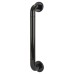 Hoppe AR602/425 Nylon D-Bar Door Pull Handle on Rose - Screw Fix - 425mm c/c - Ebony Black