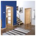 LPD Vancouver 4 Light Clear Glazed Pre-Finished Solid Internal Door - 1981 x 610 x 35mm - Oak