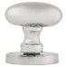Exel Victorian Oval Mortice Door Knob Kit - 61mm Rose Diameter - Polished Chrome