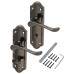 Exel Black Nickel Scroll Bathroom Door Handle - Ashmead Range - 168 x 46mm