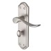 Heritage Brass by M Marcus Satin Nickel Scroll Bathroom Door Handle - Sandown Range - 180 x 48mm