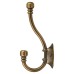 Exel Diecast Ball End Single Hat & Coat Hook - 130 x 35mm - Antique Brass
