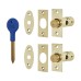 British Pattern Window Rack Bolt - Polished Brass