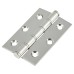 Washered Stainless Steel Butt Door Hinge - 76 x 51 x 2mm - Polished Stainless - Pair