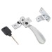 Exel Cast Victorian Locking Wedge Casement Window Fastener - Reversible - Polished Chrome