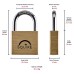 Squire Lion Open Shackle Padlock - 40mm Body - 21 x 22.5mm Shackle - Brass