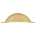 Crofts & Assinder Monmouth Cabinet Cup Handle - 64mm Centres - Brushed Satin Brass