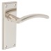 Serozzetta by Carlisle Brass Polished Nickel Latch Door Handle - Trenta Range - 150 x 50mm