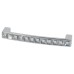 Exel Cut Glass Square Arched D-Bar Cabinet Pull Handle - 128mm Centres - Polished Chrome