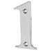 79mm Screw Fix Door Numeral - 1 - Bright Chrome