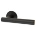 Jigtech Matt Black Door Handles on Round Slim Rose - Schema Vinklad Range 
