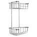 Croydex Wirework Large Corner Shower Basket - Two Tier - 305 x 275 x 165mm - Mild Steel