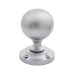 Exel Victorian Ball Mortice Door Knob - 61mm Rose Diameter - Satin Chrome